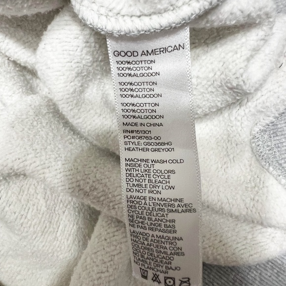 Good American Rhinestone Crystal Jewel Diamond Embellished Crew Neck Sweatshirt - Picture 3 of 4